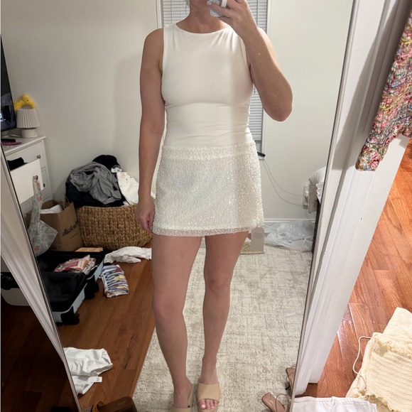 Abercrombie & Fitch White Mini Skort - Picture 1 of 4